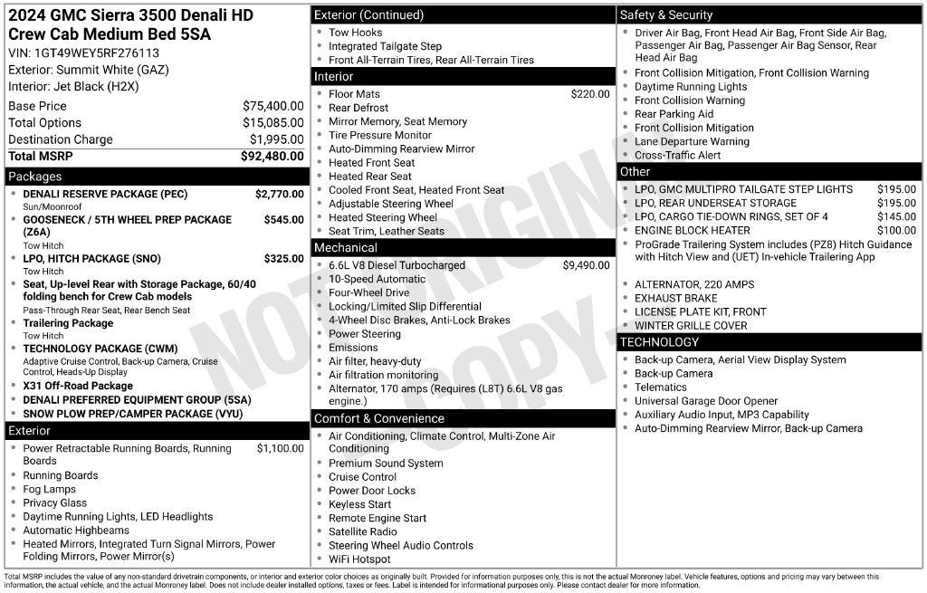 2024 GMC Sierra 3500 HD Denali
