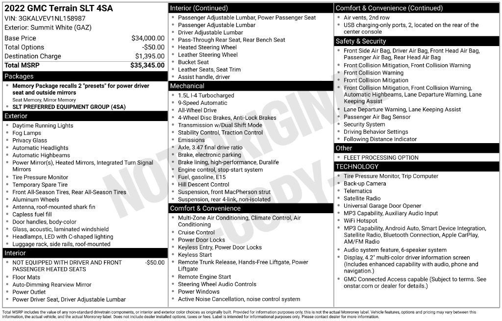 2022 GMC Terrain SLT