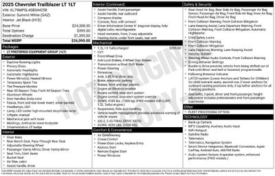 2025 Chevrolet Trailblazer LT