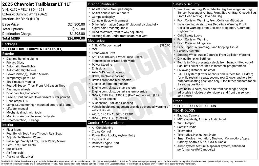 2025 Chevrolet Trailblazer LT