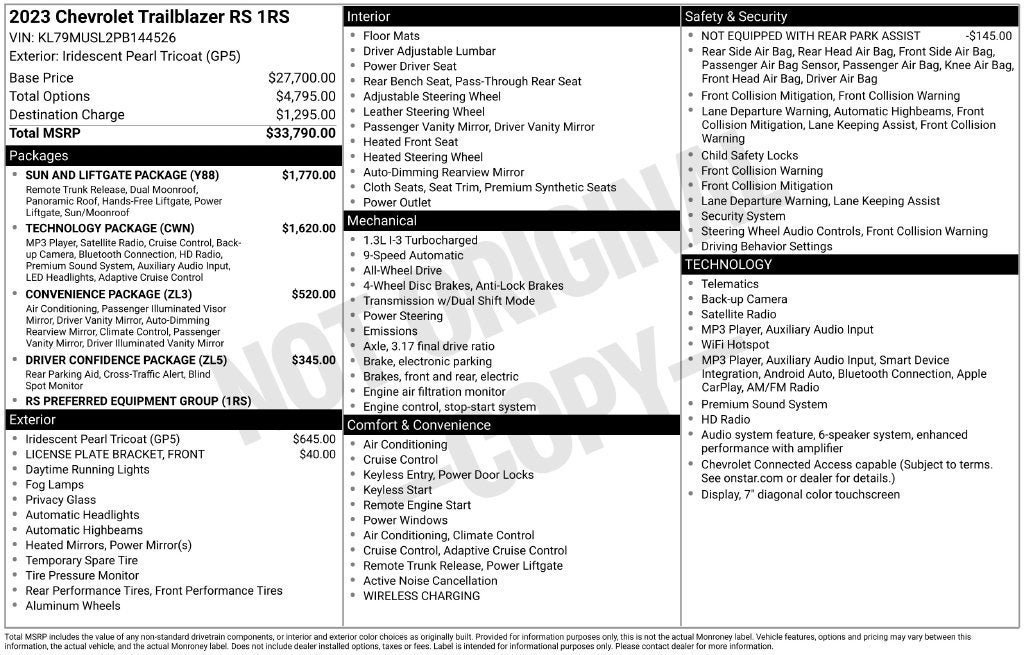 2023 Chevrolet Trailblazer RS