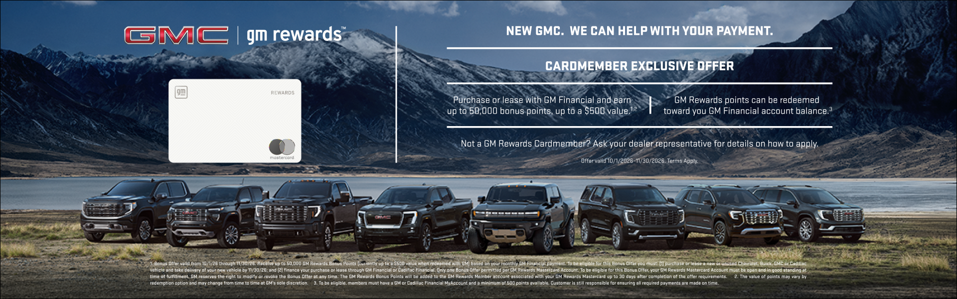 Purchase or lease with GM Financial and earn up to 50,000 bo