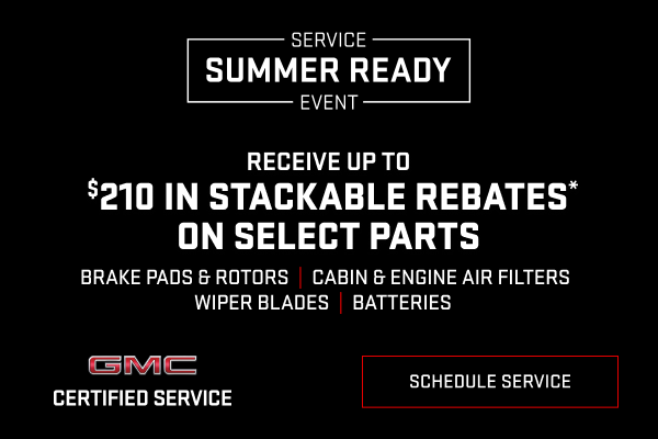 Receive up to $210 in stackable rebates on select parts 