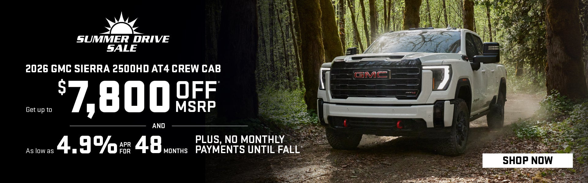 2026 Sierra 2500HD. Get up to $7,800 off MSRP and 4.9% APR