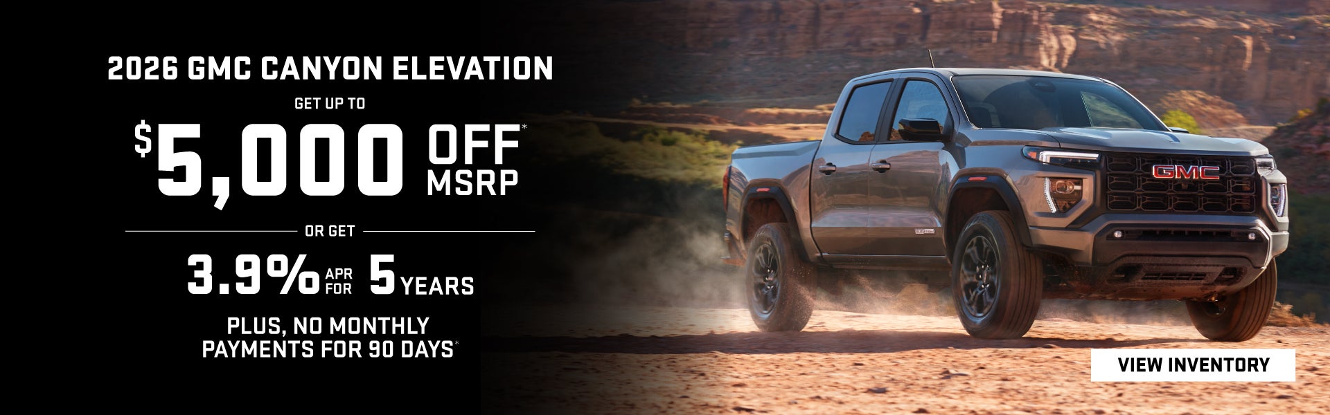 $5,000 OFF New GMC Canyon Elevation