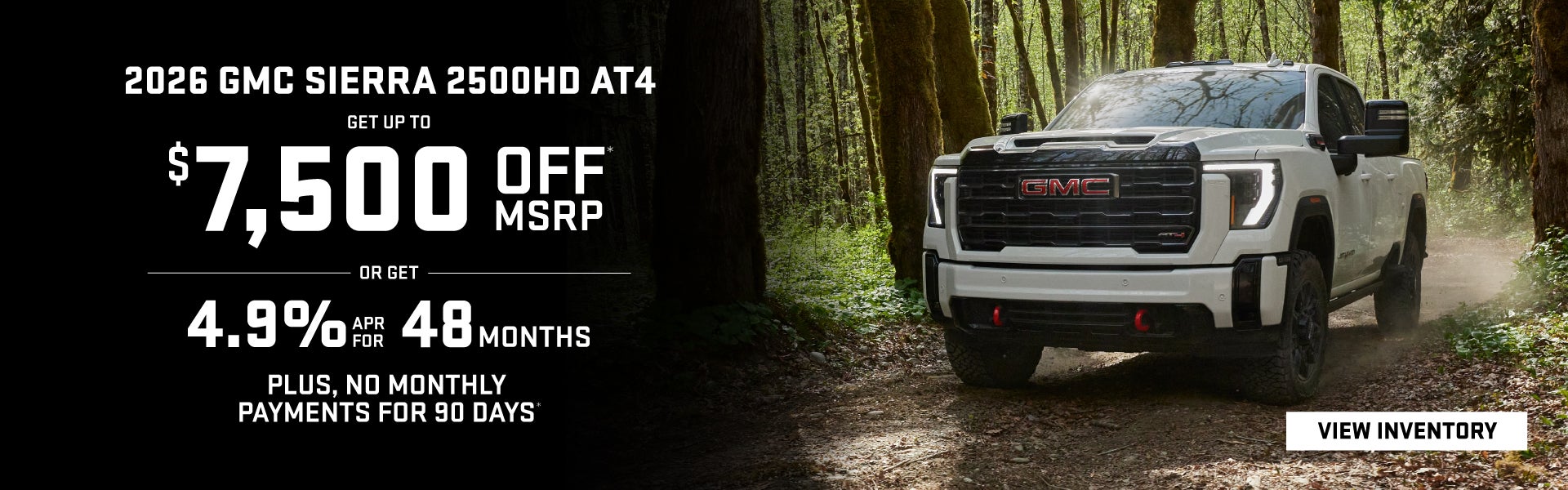 $7,500 OFF New GMC Sierra 2500HD AT4