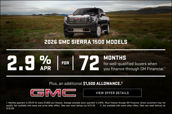 2.9% APR New GMC Sierra 1500