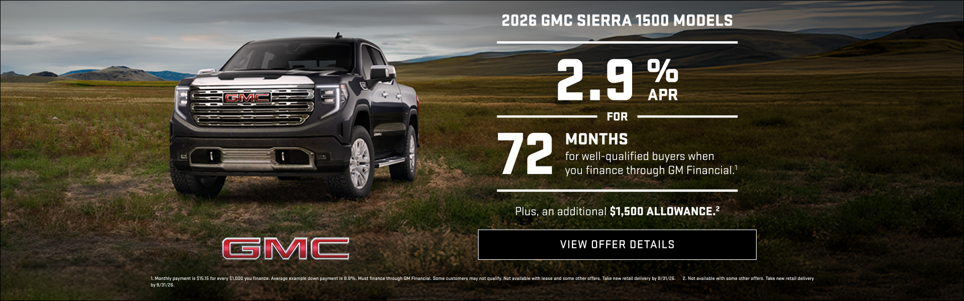 2.9% APR New GMC Sierra 1500